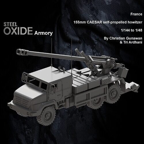 France 155mm CAESAR self-propelled howitzer for 3d printing 3D print model