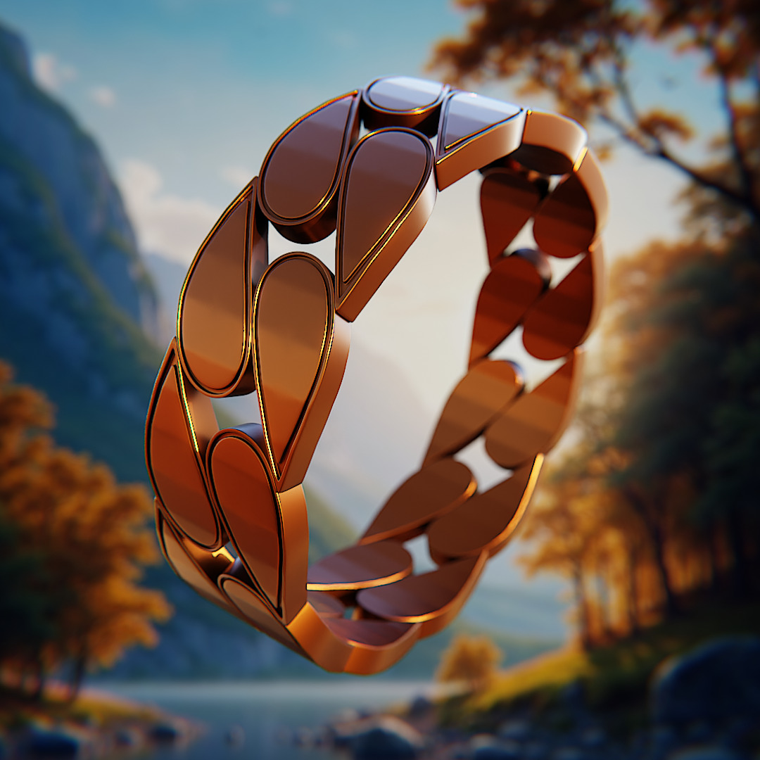 Crimson Petal Ring - High-Detail Print and Render Ready 95 3D print model_2