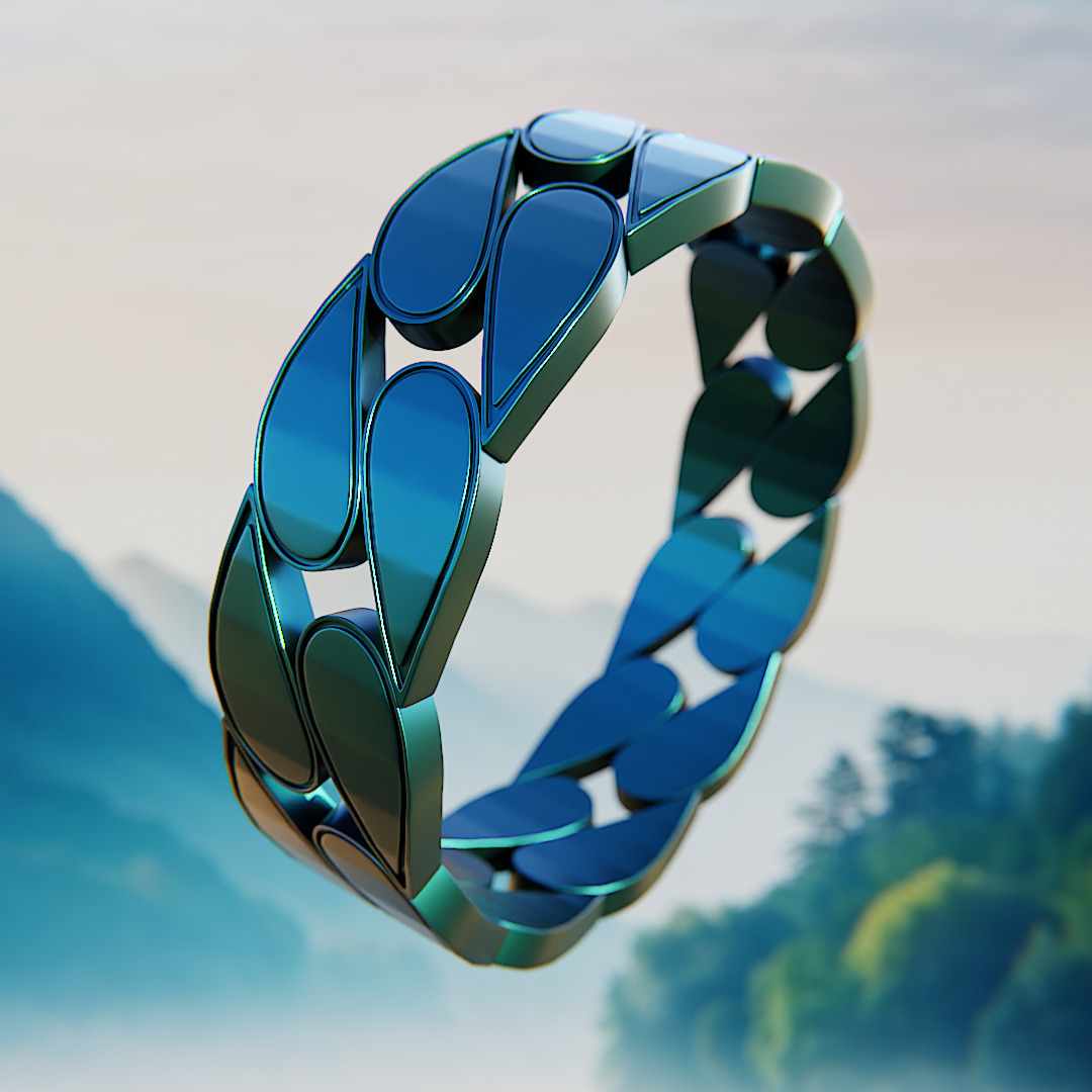 Crimson Petal Ring - High-Detail Print and Render Ready 95 3D print model_3