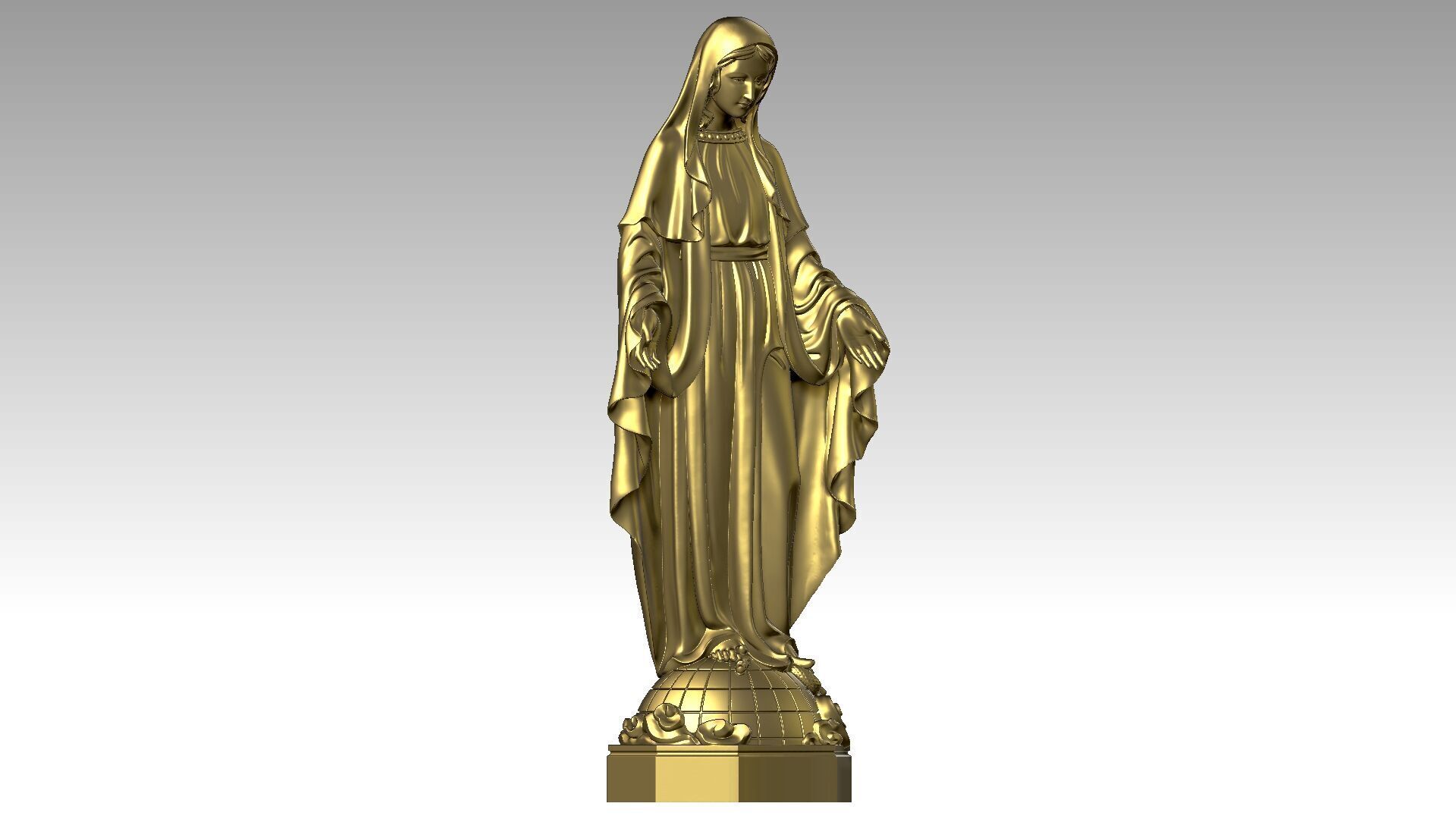 Our lady of Grace  3D print model_7