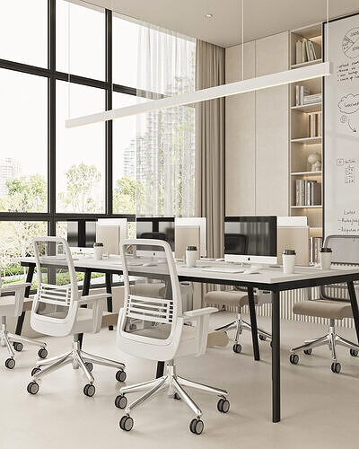  Office interior scene 02 3D model