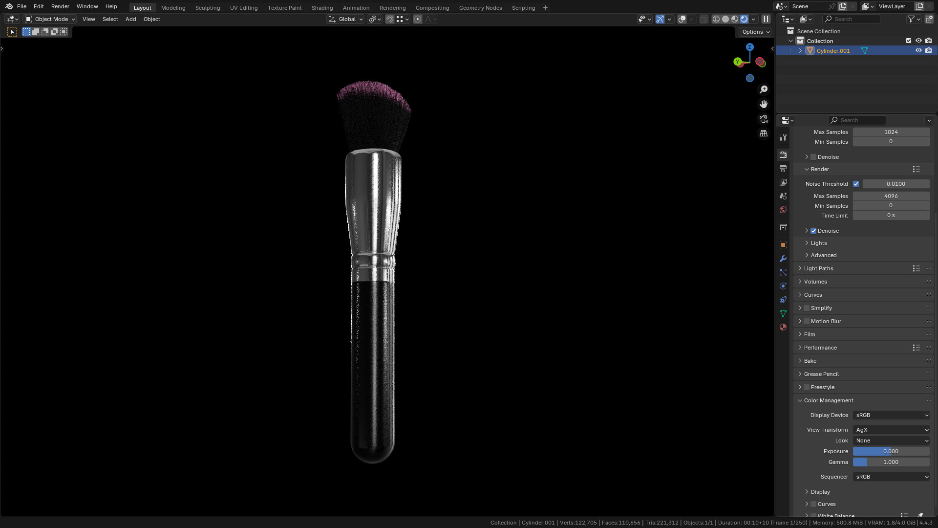 Make Up Brush PBR 22 3D model_4