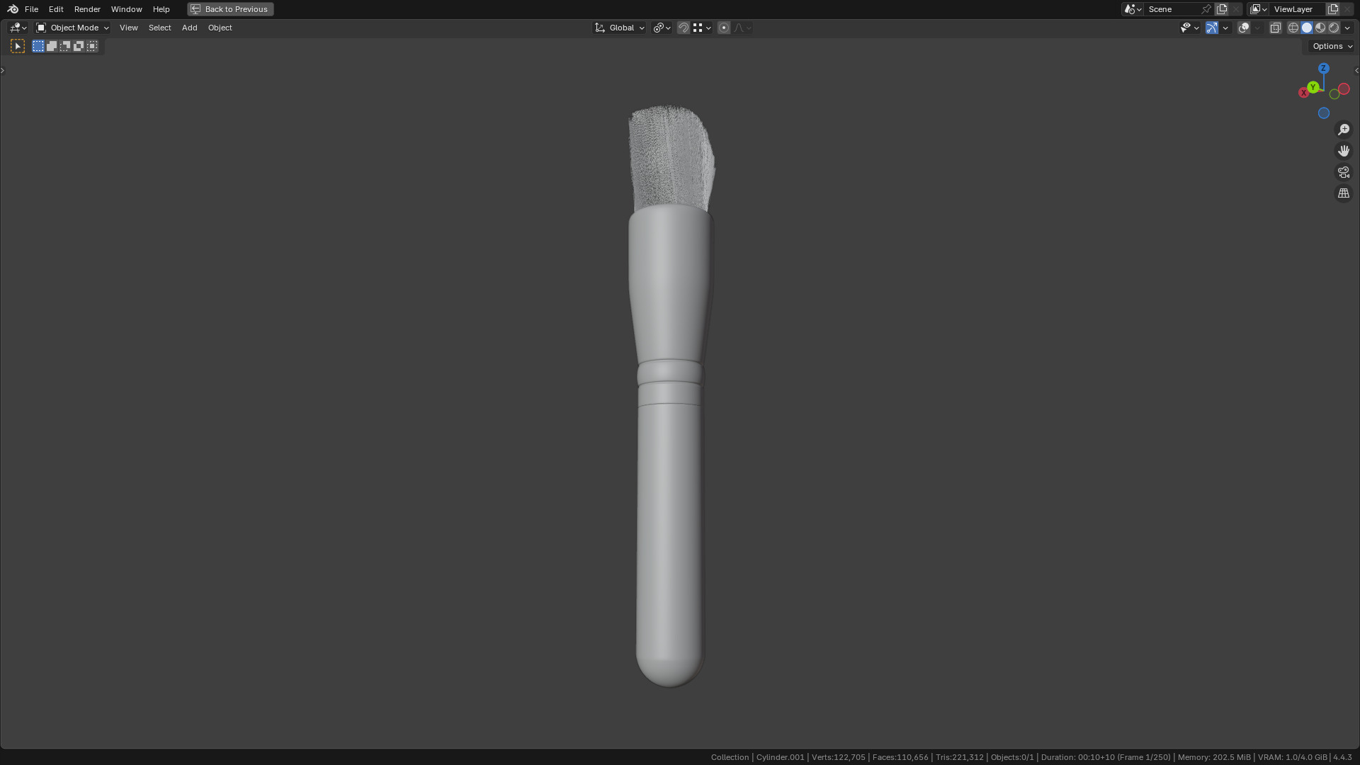 Make Up Brush PBR 22 3D model_21