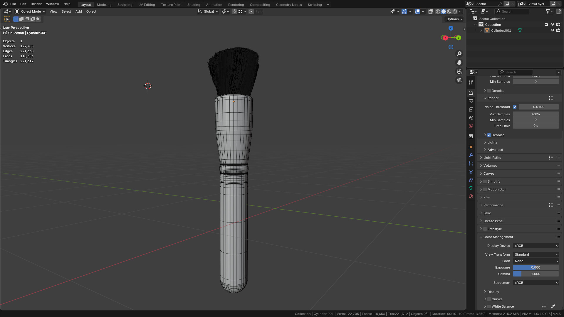 Make Up Brush PBR 22 3D model_23