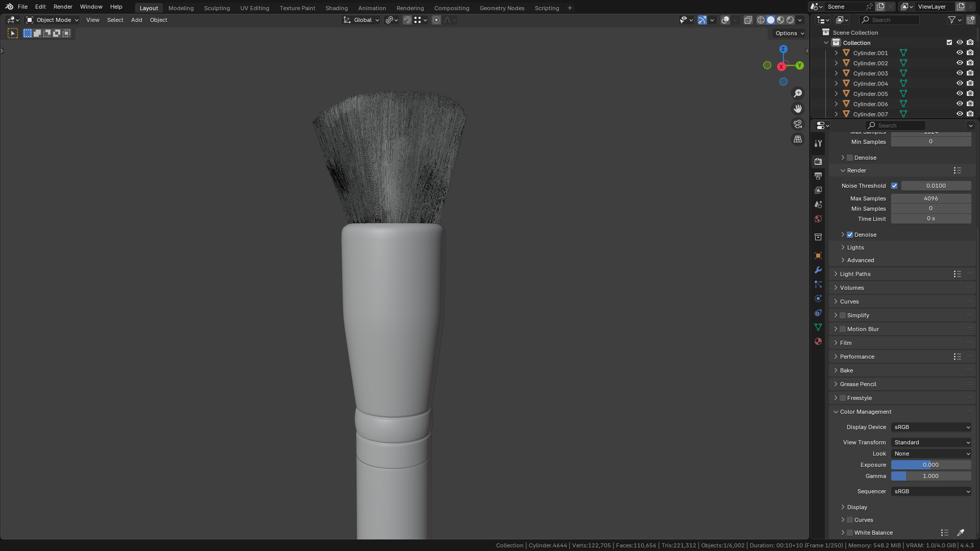 Make Up Brush PBR 22 3D model_37