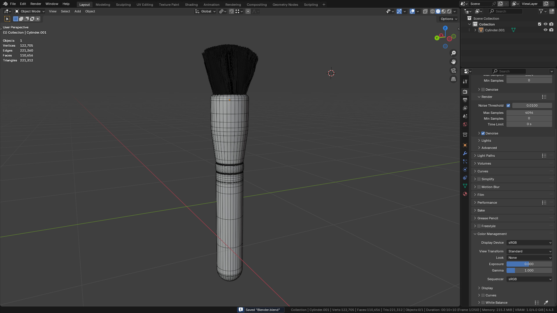 Make Up Brush PBR 22 3D model_26
