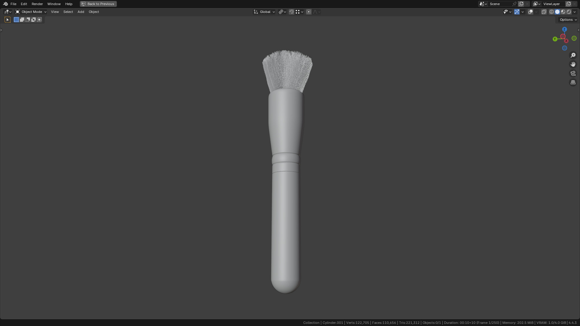 Make Up Brush PBR 22 3D model_19