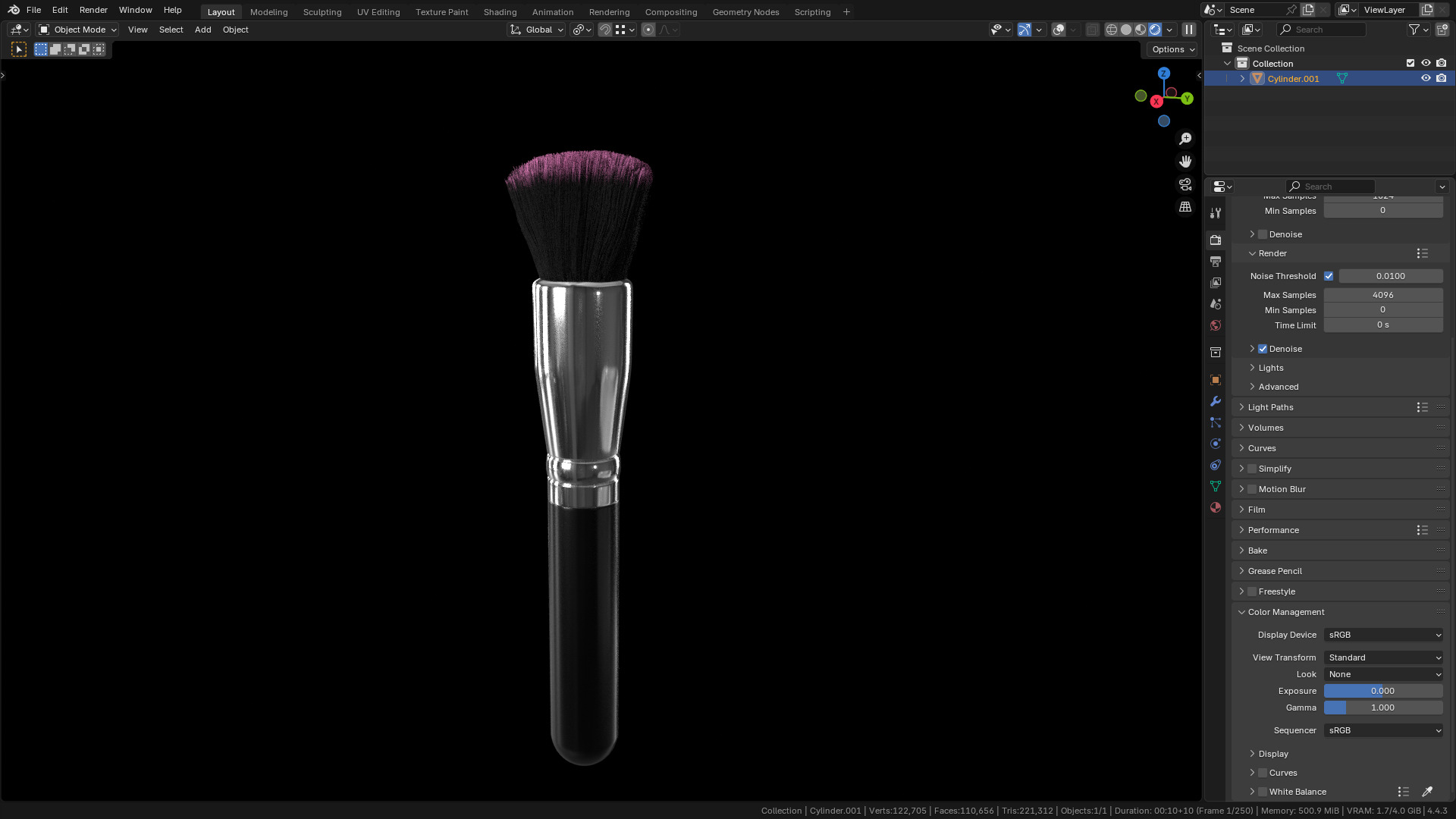 Make Up Brush PBR 22 3D model_12