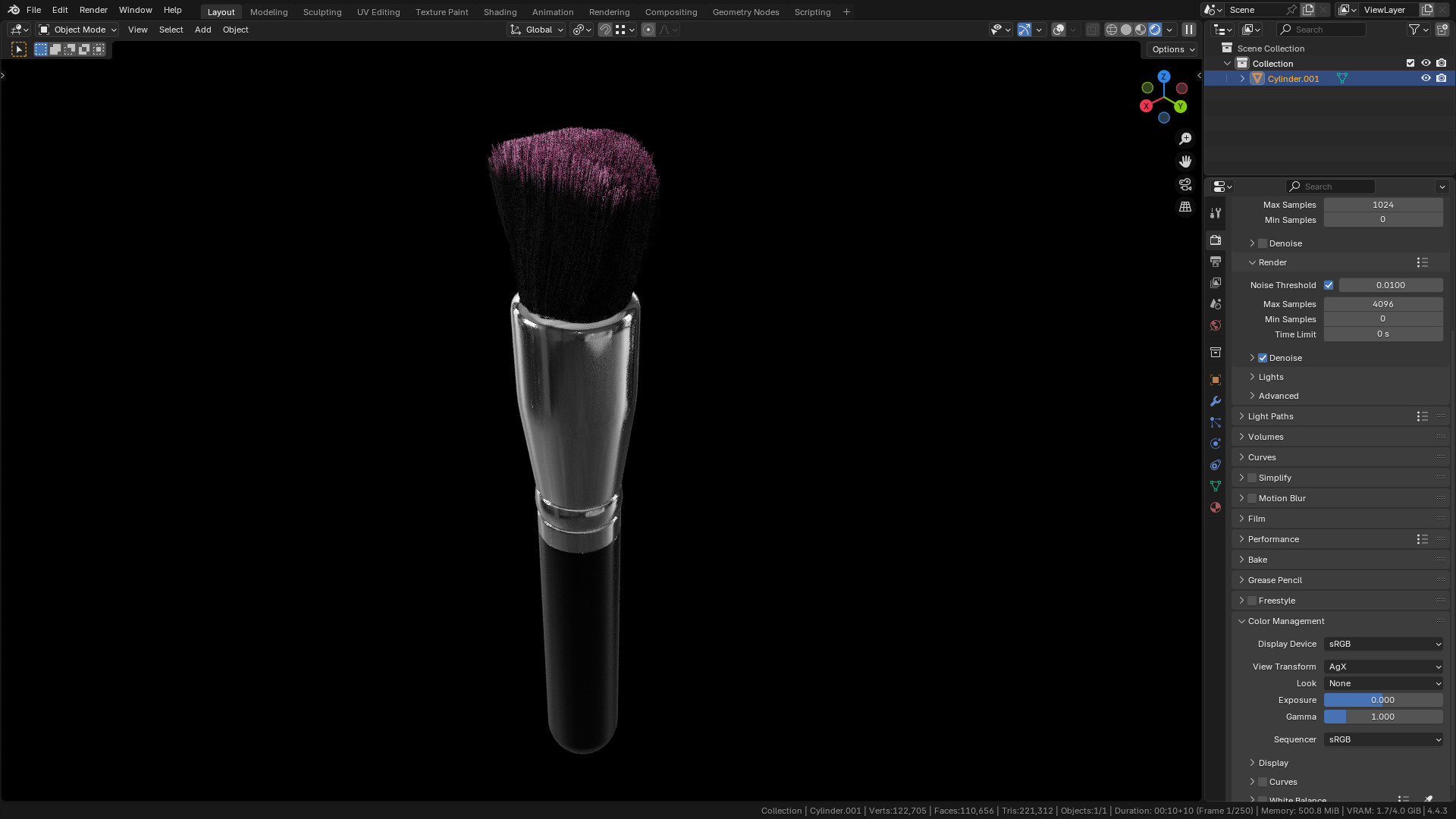 Make Up Brush PBR 22 3D model_8