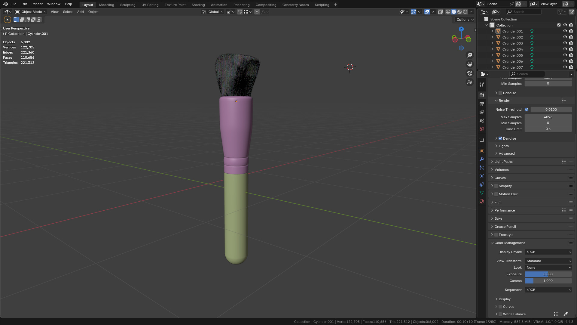Make Up Brush PBR 22 3D model_31