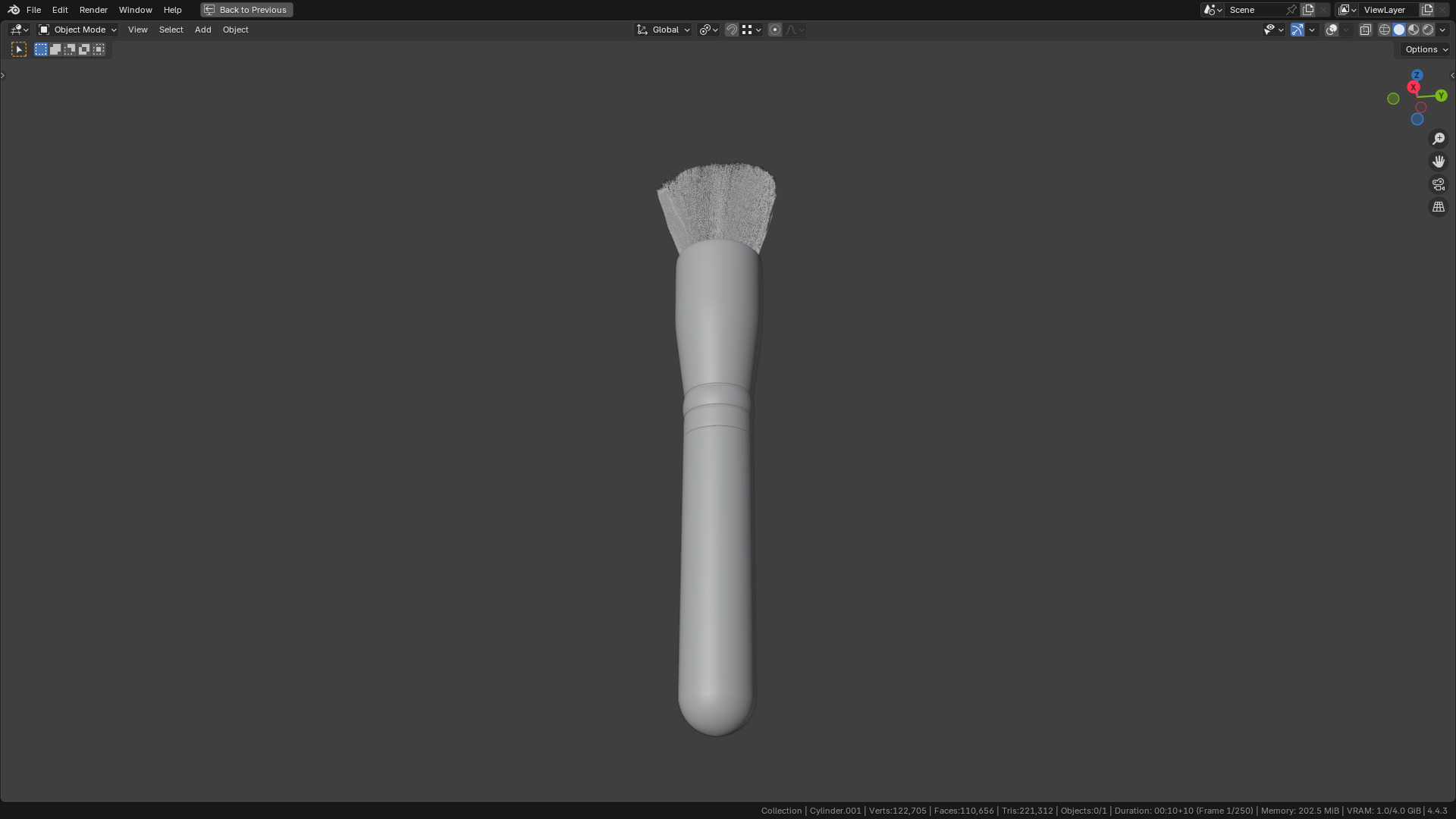 Make Up Brush PBR 22 3D model_22