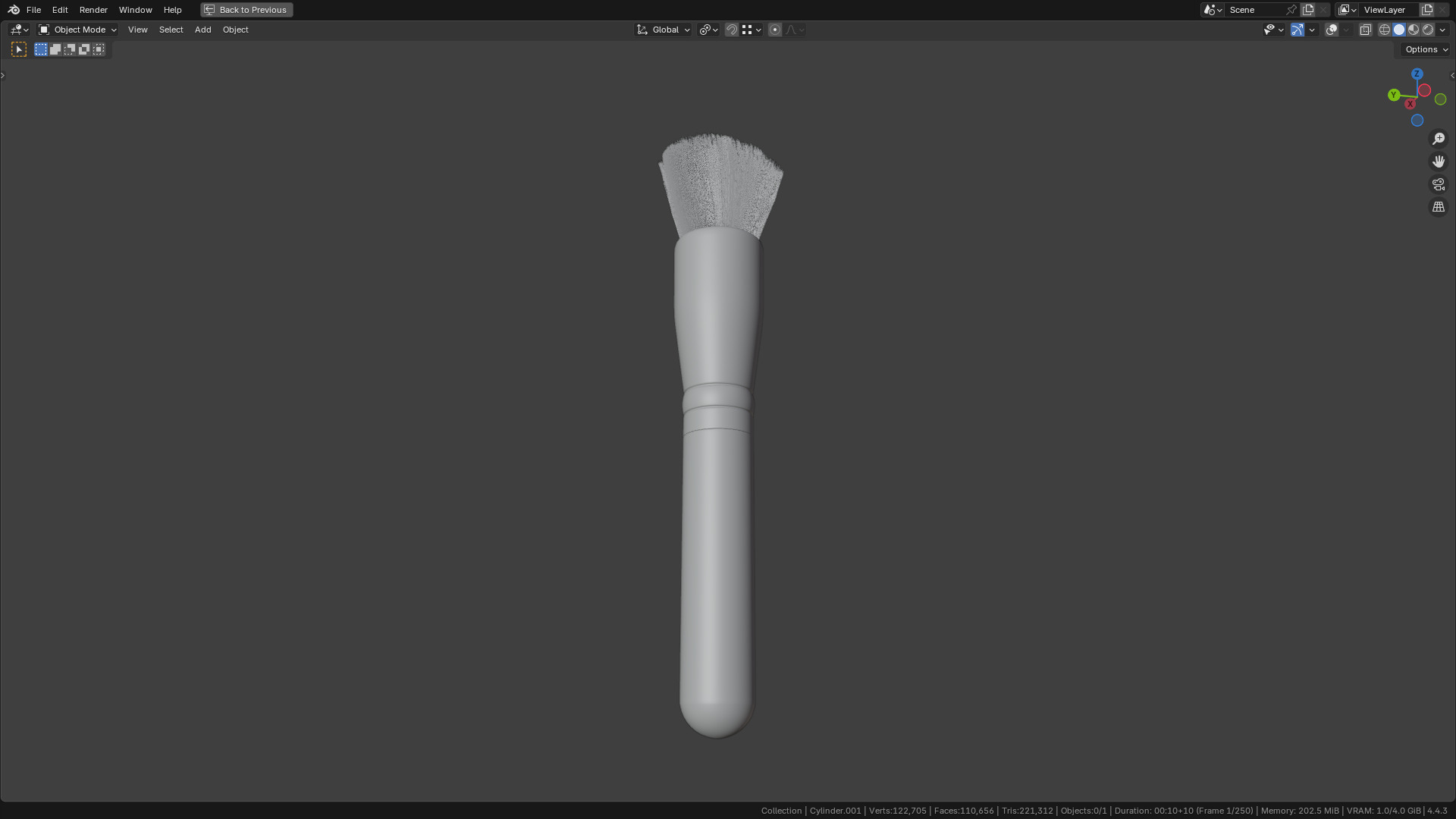 Make Up Brush PBR 22 3D model_20