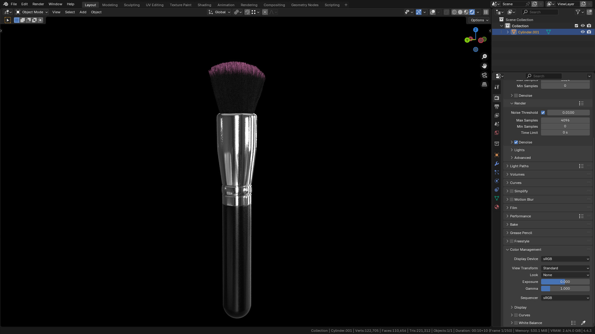Make Up Brush PBR 22 3D model_13