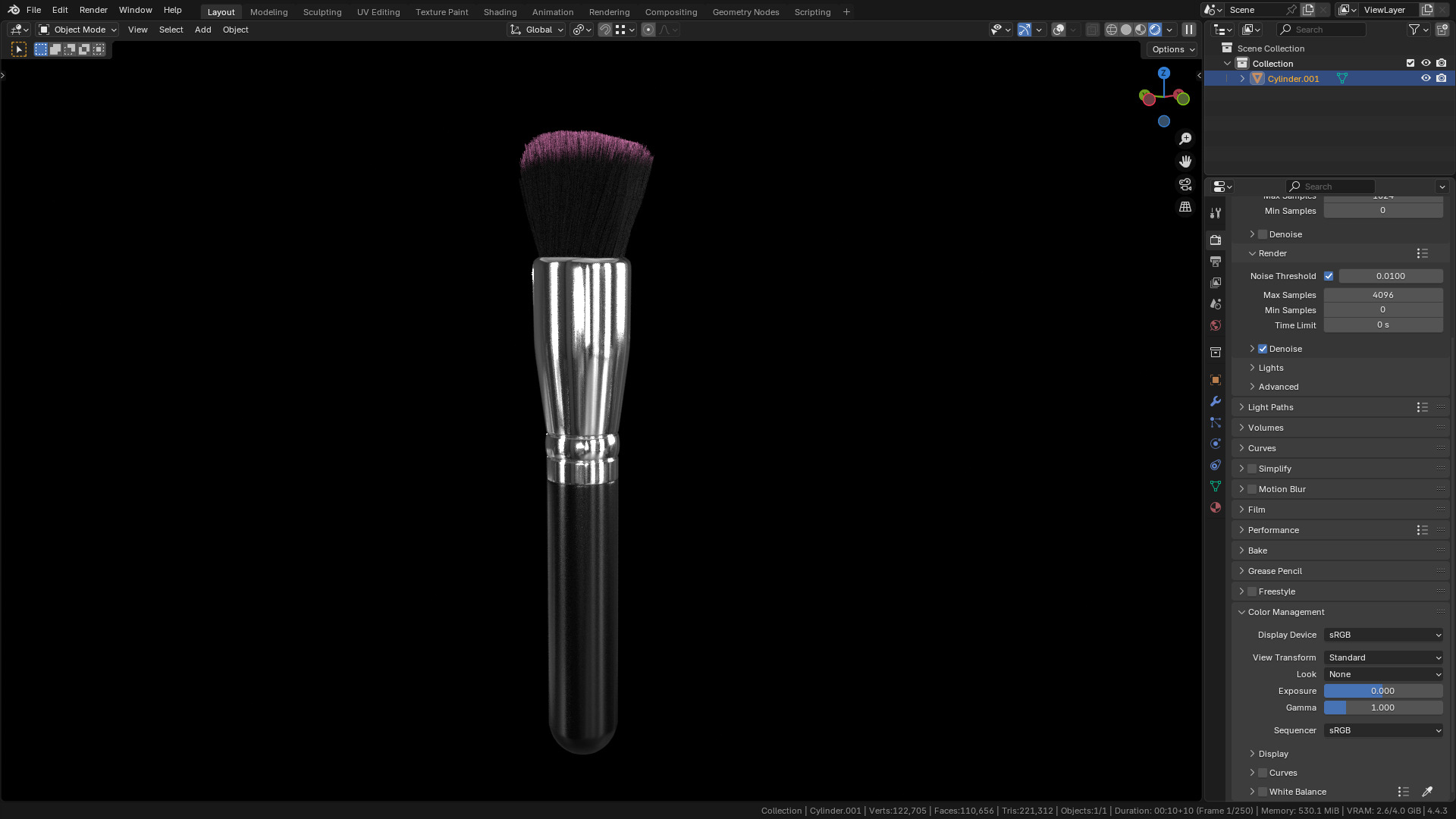 Make Up Brush PBR 22 3D model_14