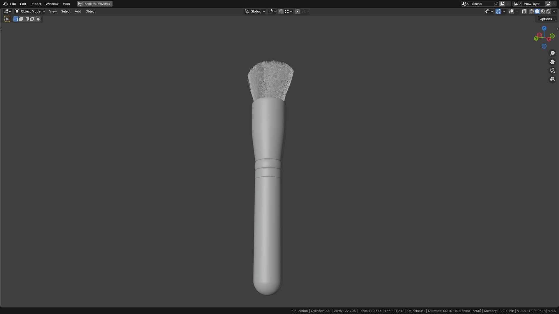 Make Up Brush PBR 22 3D model_18