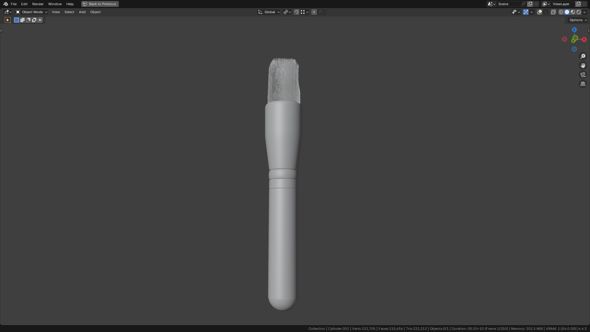 Make Up Brush PBR 22 3D model_17