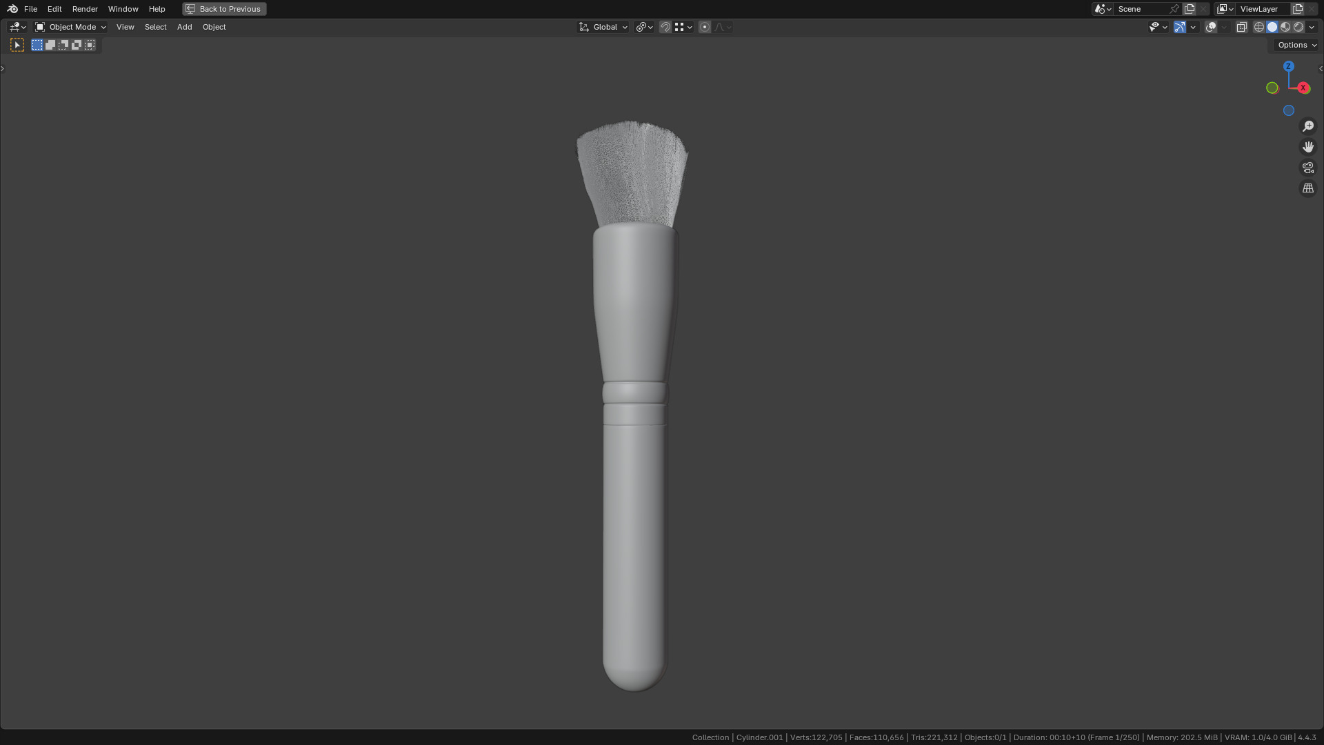 Make Up Brush PBR 22 3D model_16