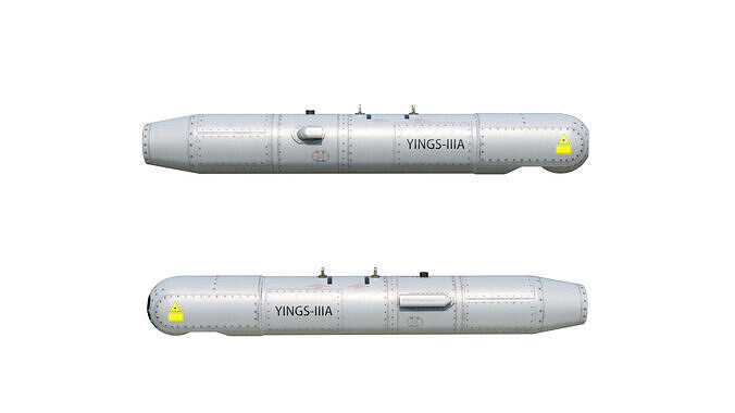 Chinese YINGS-IIIA Integrated Multi-Sensor Targeting Pod Low-poly 3D model