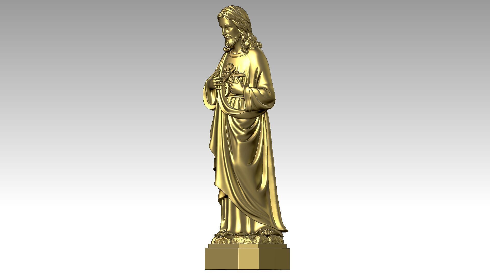 Sacred Heart of Jesus  3D print model_1