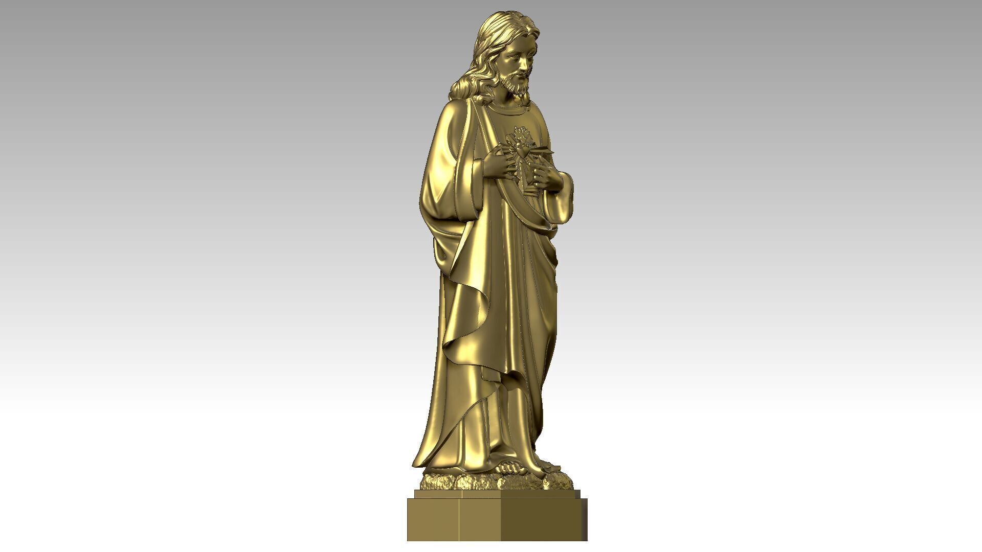 Sacred Heart of Jesus  3D print model_7