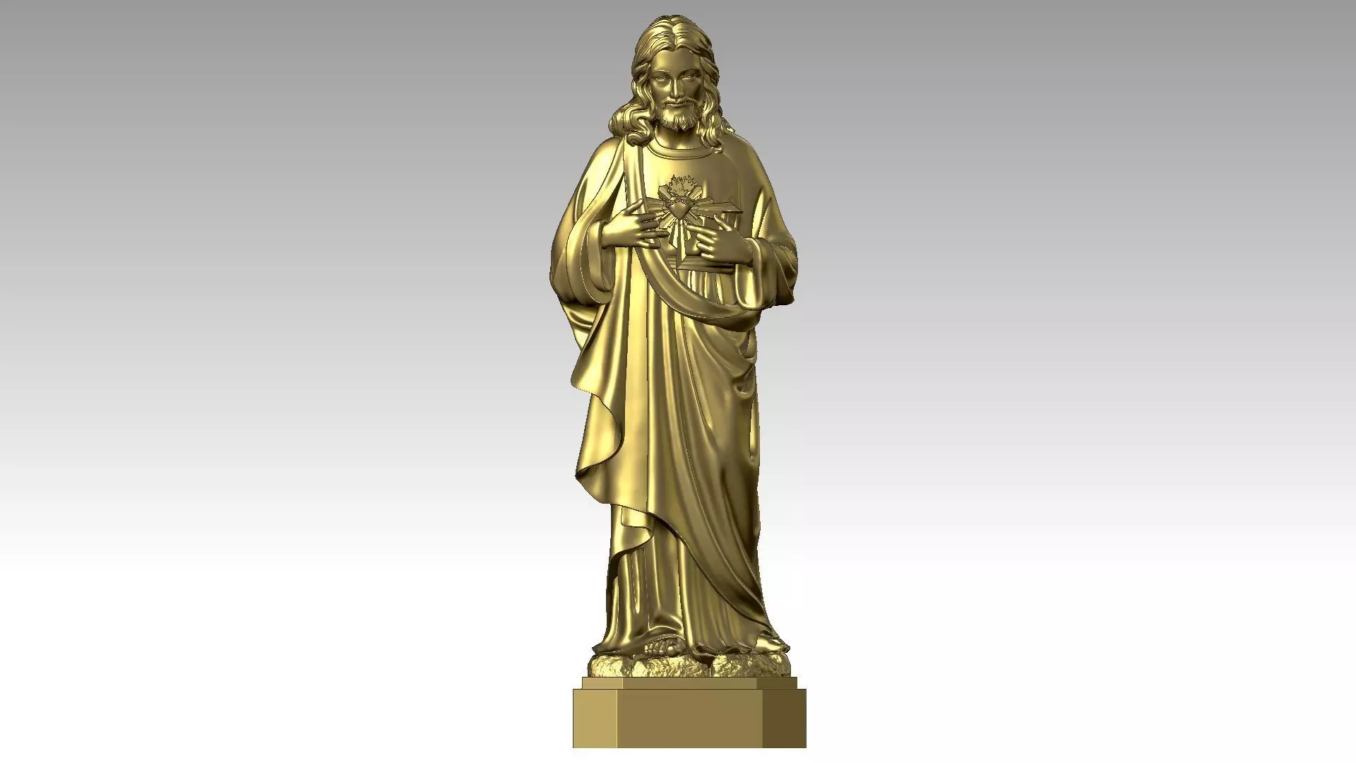 Sacred Heart of Jesus  3D print model_0