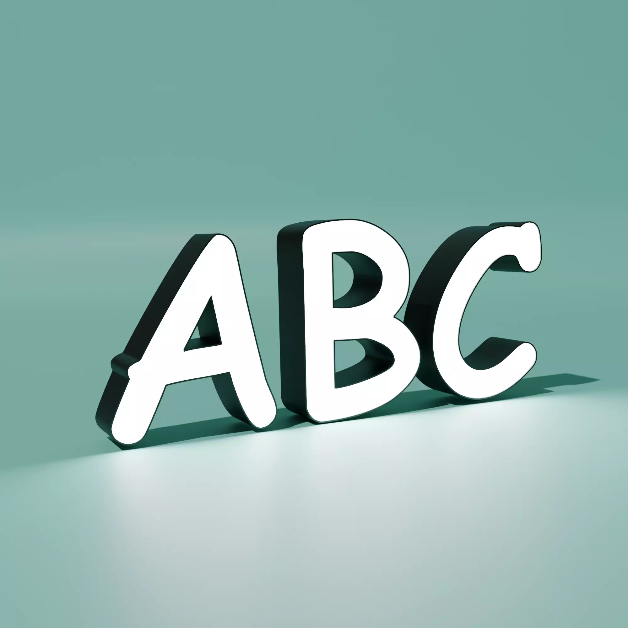 Comic Sans LED letters Complete Alphabet and Numbers 3D print model