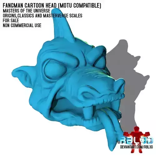  Fangman Cartoon head Motu Compatible 3D print model