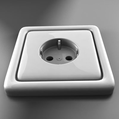 Electric outlet 3D model_3
