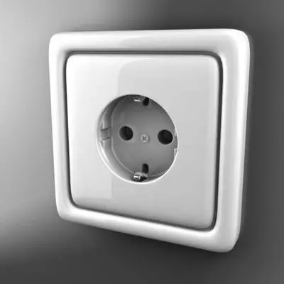 Electric outlet 3D model_0