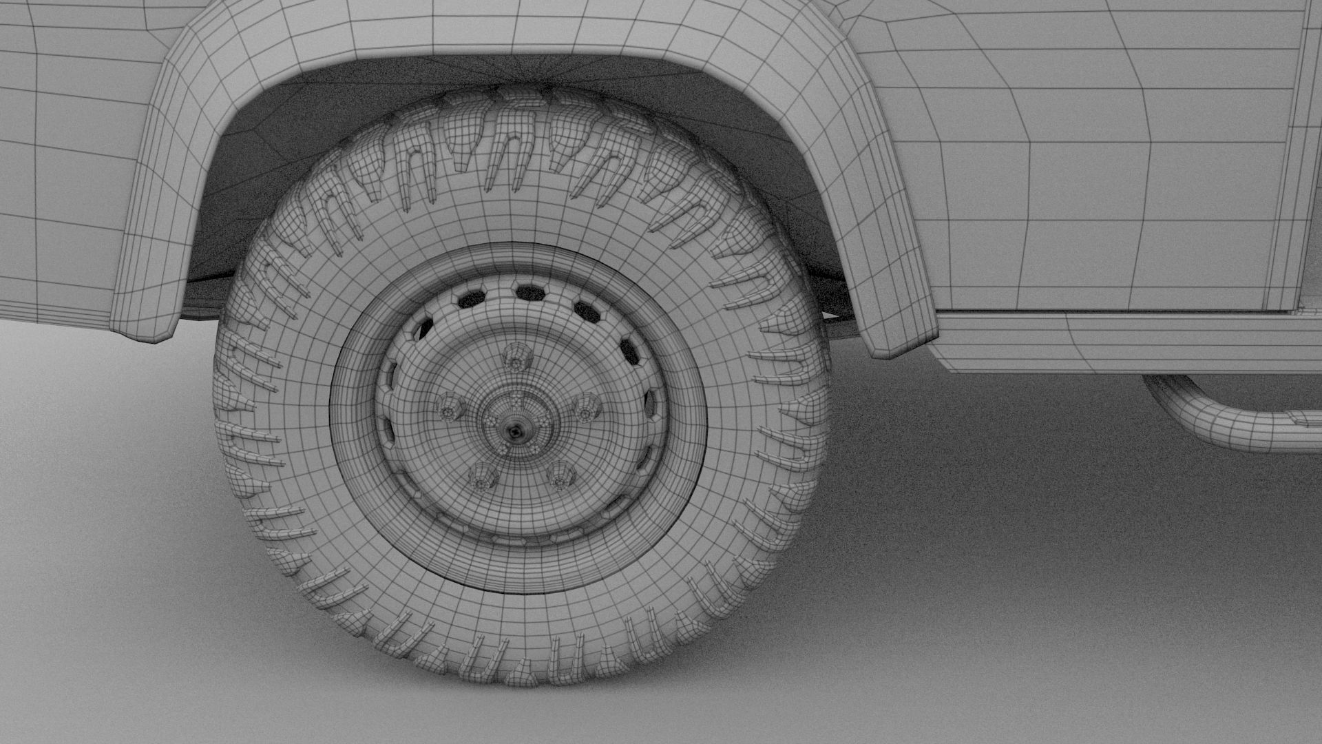 Full Land Rover Defender 90 Pick Up Seethrough 3D model_15