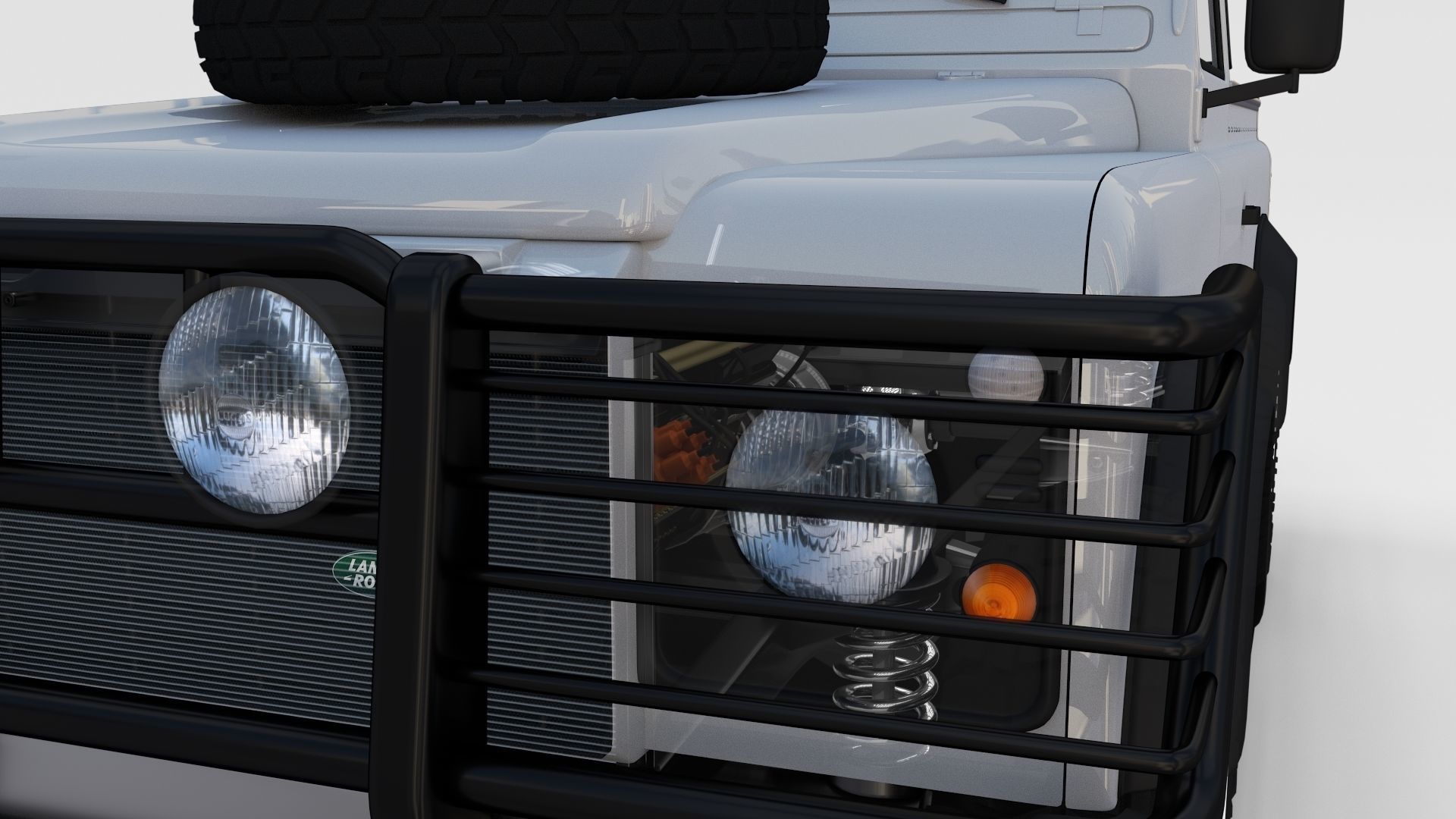 Full Land Rover Defender 90 Pick Up Seethrough 3D model_28