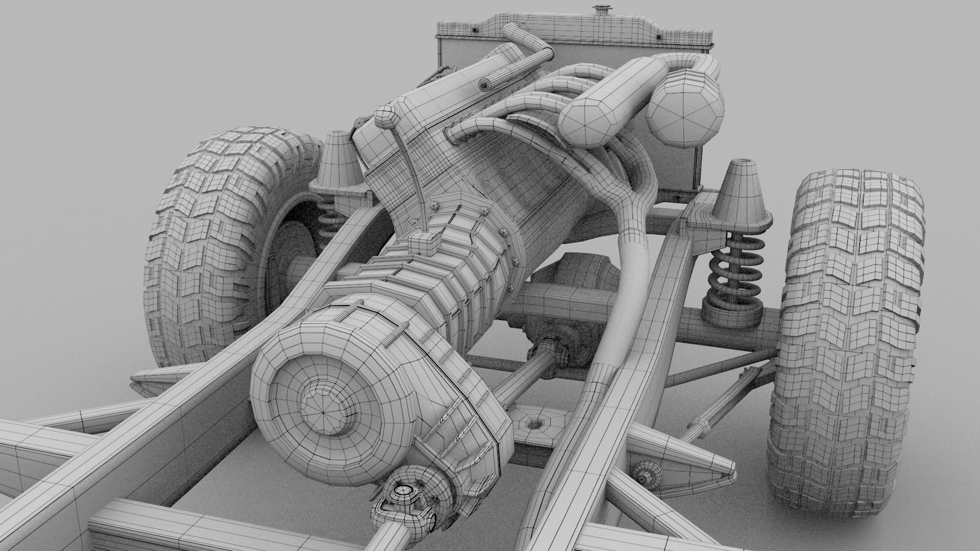 Full Land Rover Defender 90 Pick Up Seethrough 3D model_20