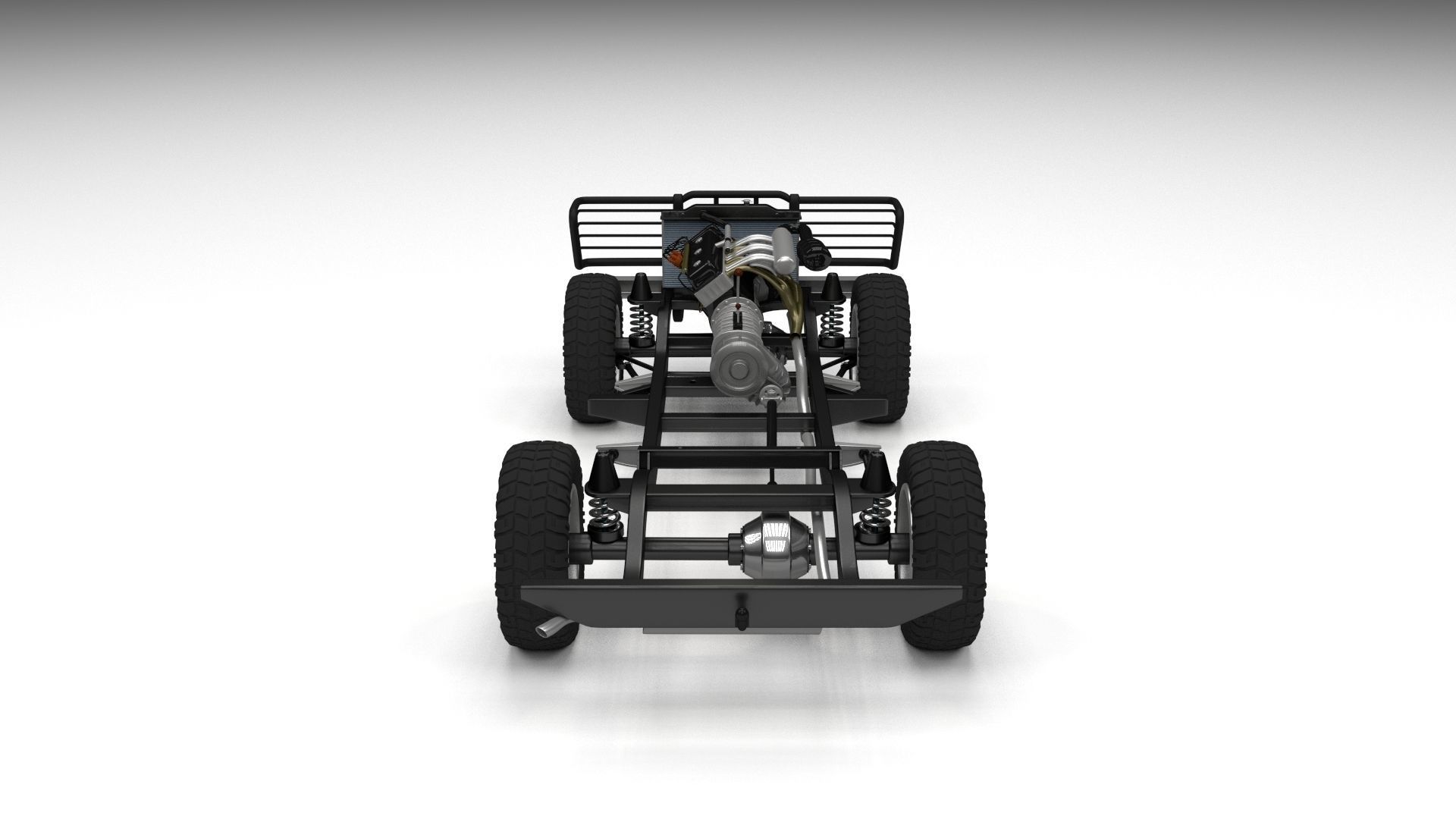 Full Land Rover Defender 90 Pick Up Seethrough 3D model_26