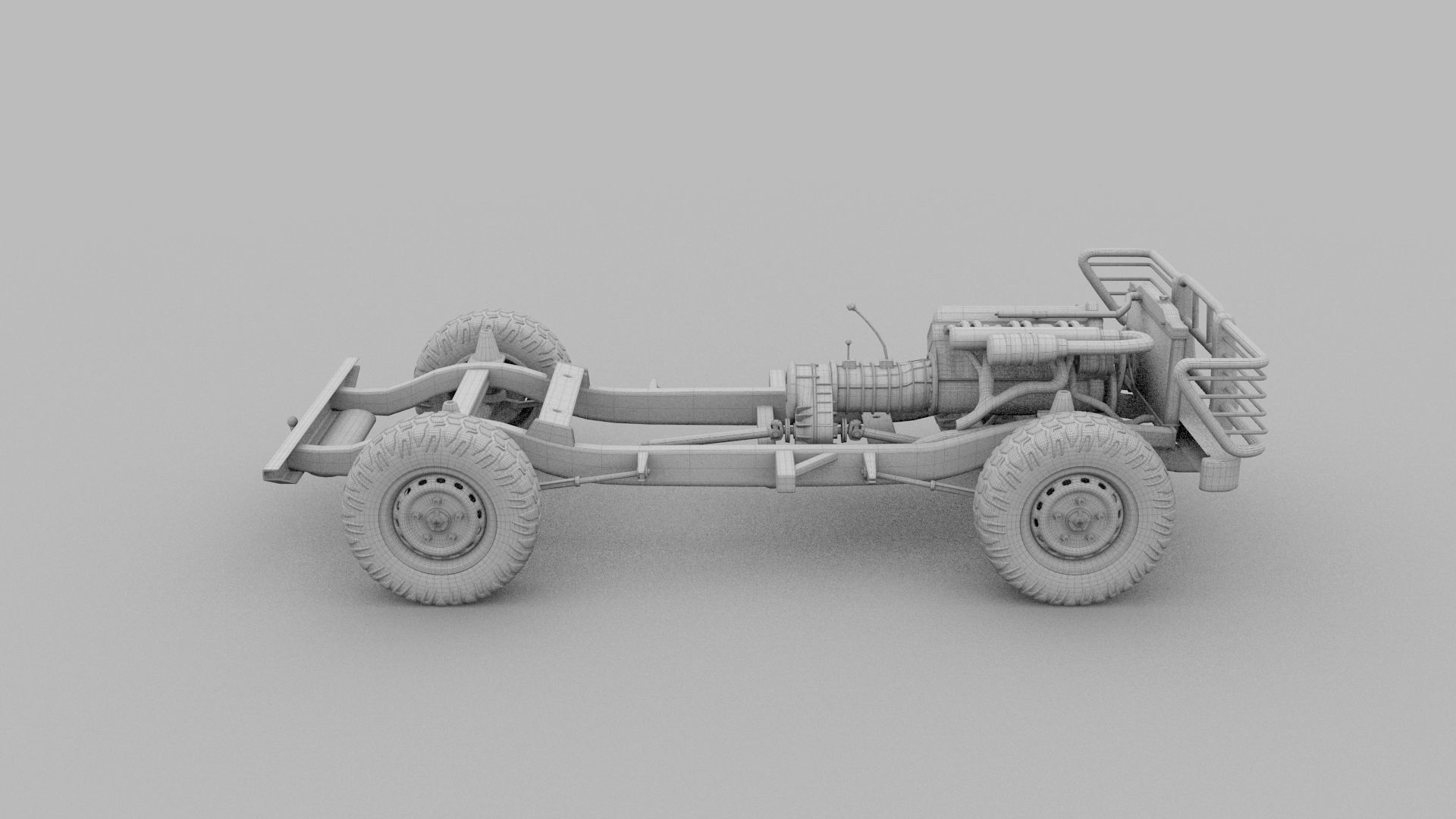 Full Land Rover Defender 90 Pick Up Seethrough 3D model_8