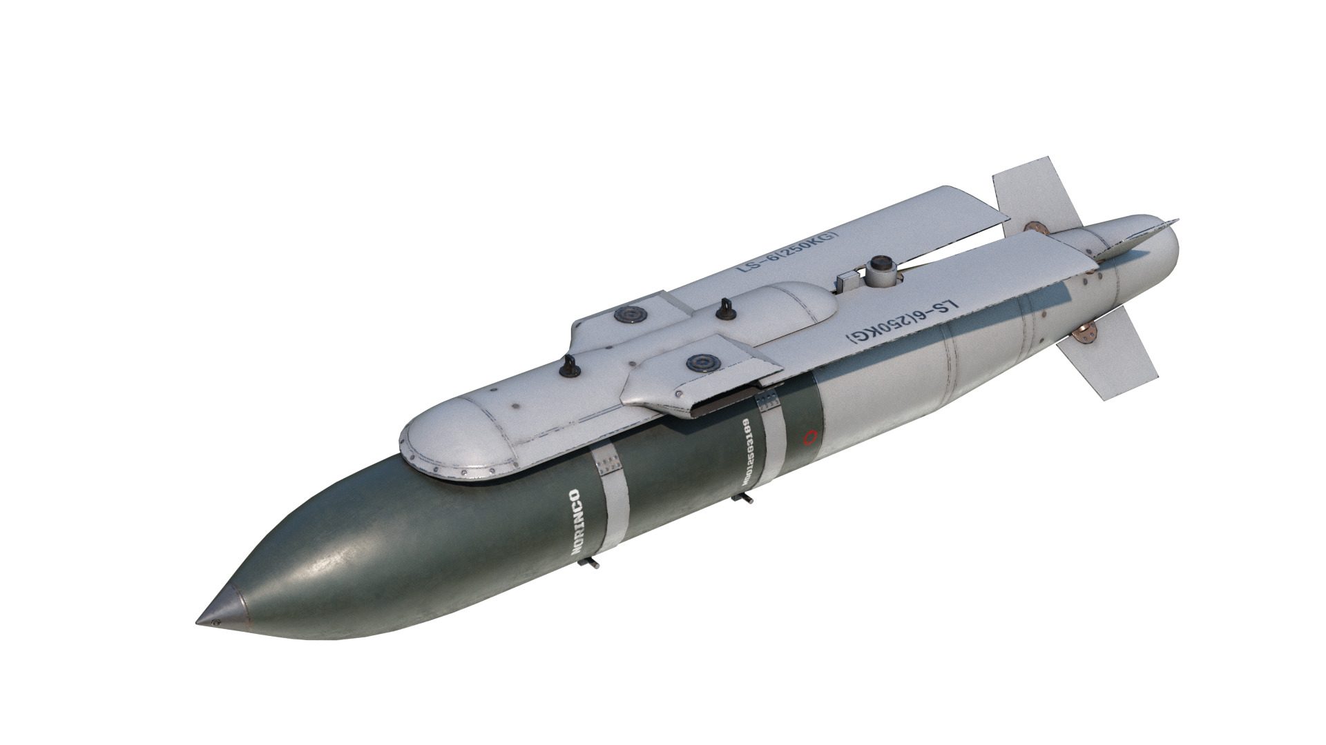 Chinese 250KG class LS-6 LS6 Glide Guided Bomb Low-poly 3D model_5