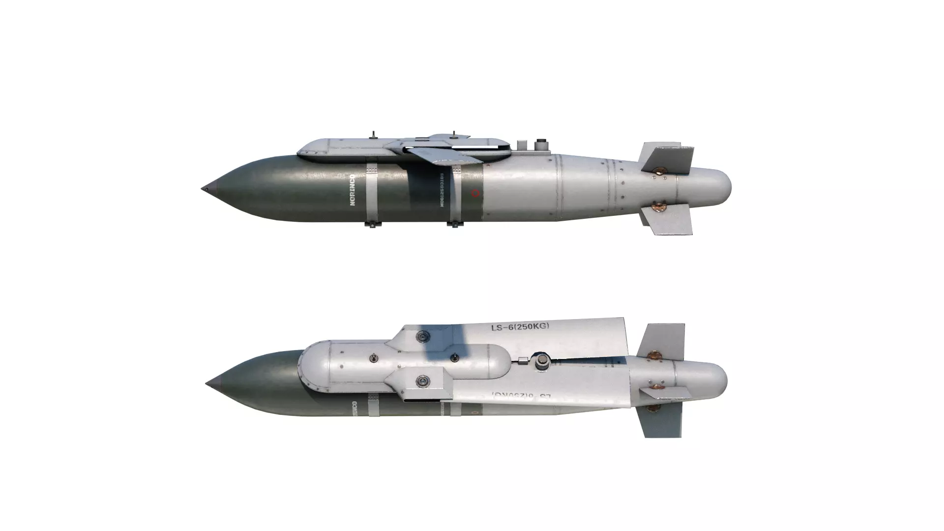 Chinese 250KG class LS-6 LS6 Glide Guided Bomb Low-poly 3D model_0