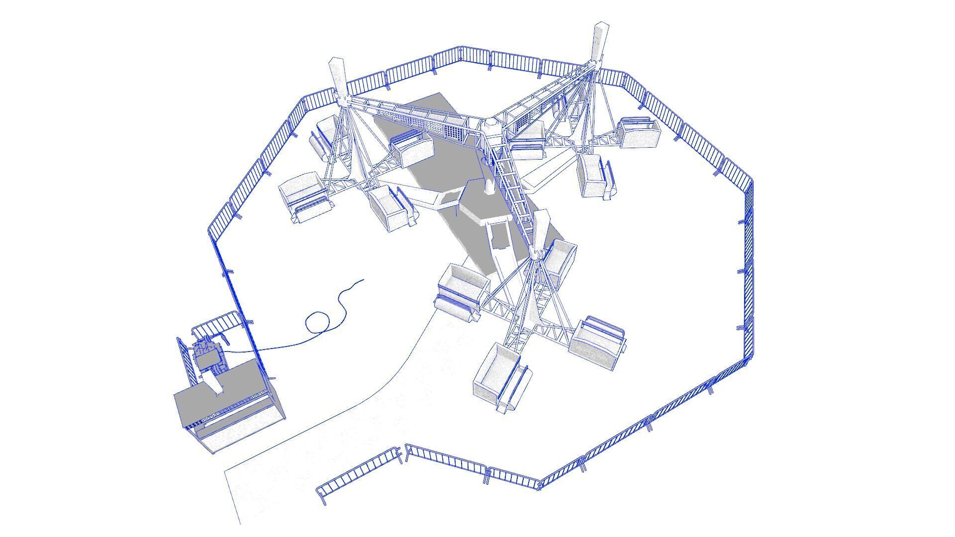 Amusement ride - Cha Cha 3D model_5