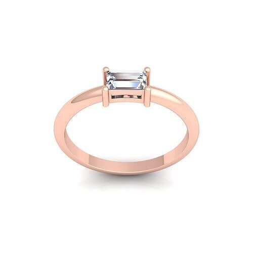 One Stone Band Ring 3d Model and Render  3D print model