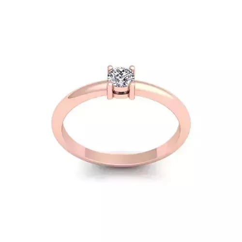 Round Diamond Ring 3d Model and Render  Free 3D print model