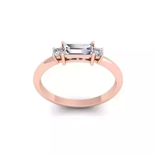 3 Stone Diamond Ring 3d Model and Render 