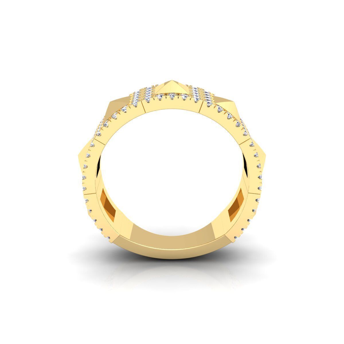 Pyramid Diamond Ring 3d Model Render  3D print model_3
