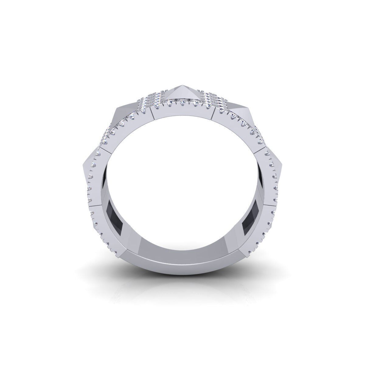 Pyramid Diamond Ring 3d Model Render  3D print model_5