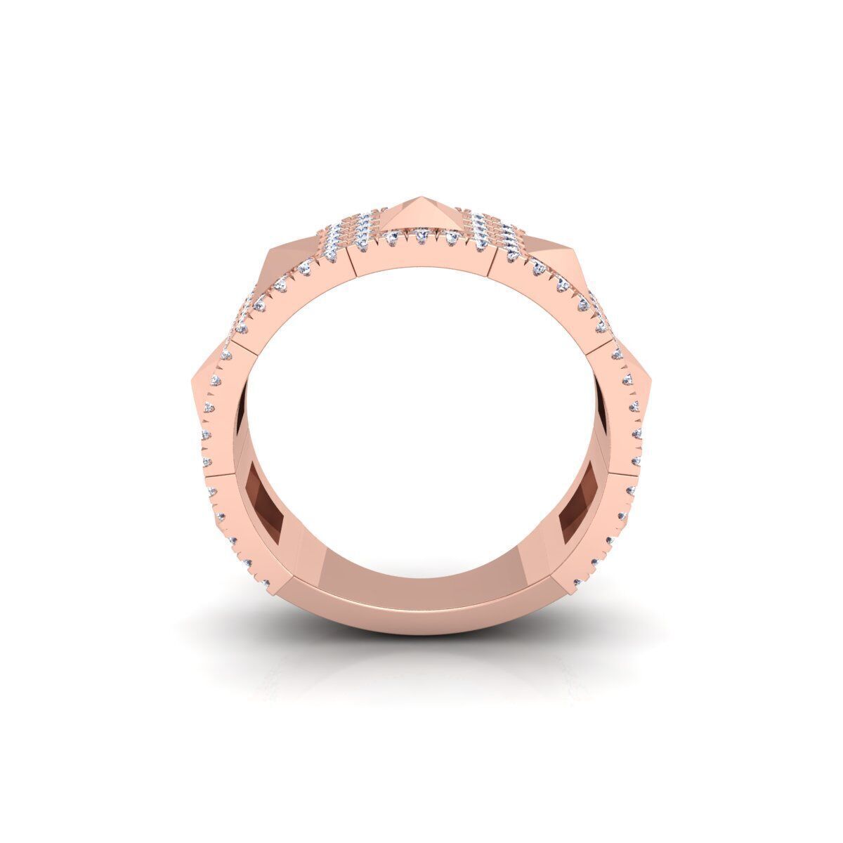 Pyramid Diamond Ring 3d Model Render  3D print model_4