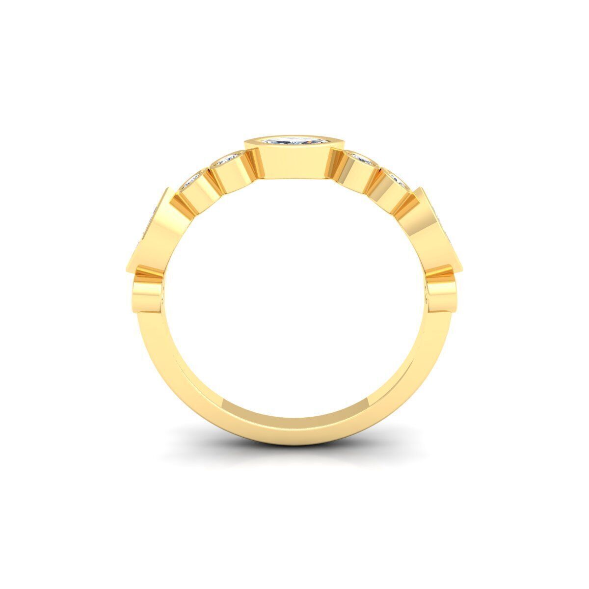 Stackable Diamond Ring 3d Model and Render   3D print model_3