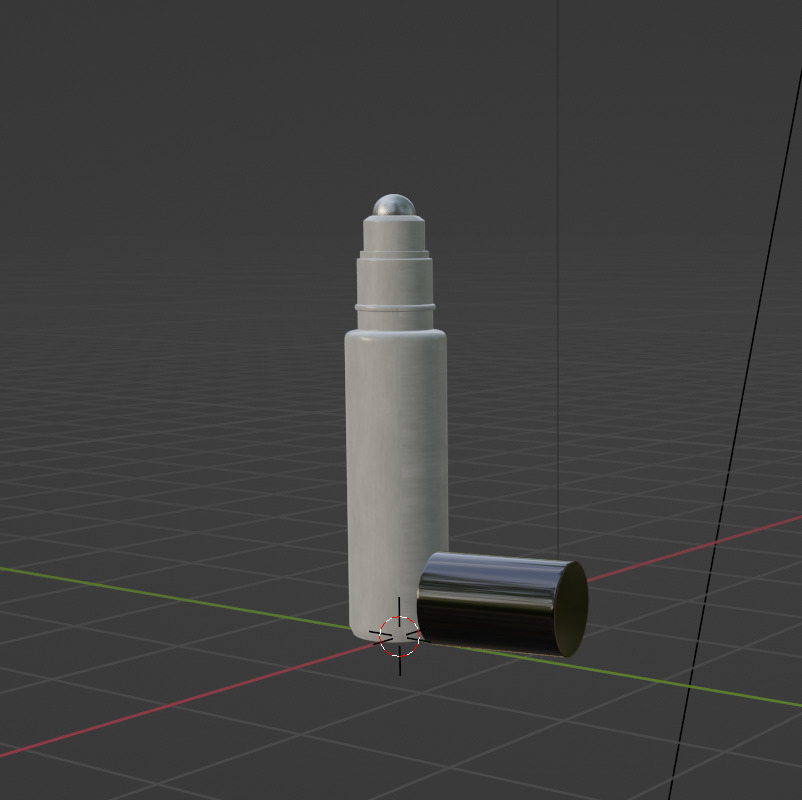 Cosmetic Pulse point oil Eye cream EDT stick with cover 3D model_2