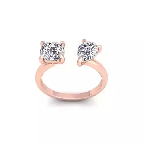 Open Diamond Ring 3d Model and Render