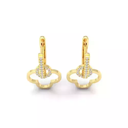 Fancy Earring 3d model and Render 