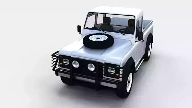 Land Rover Defender 90 Pick Up w interior rev