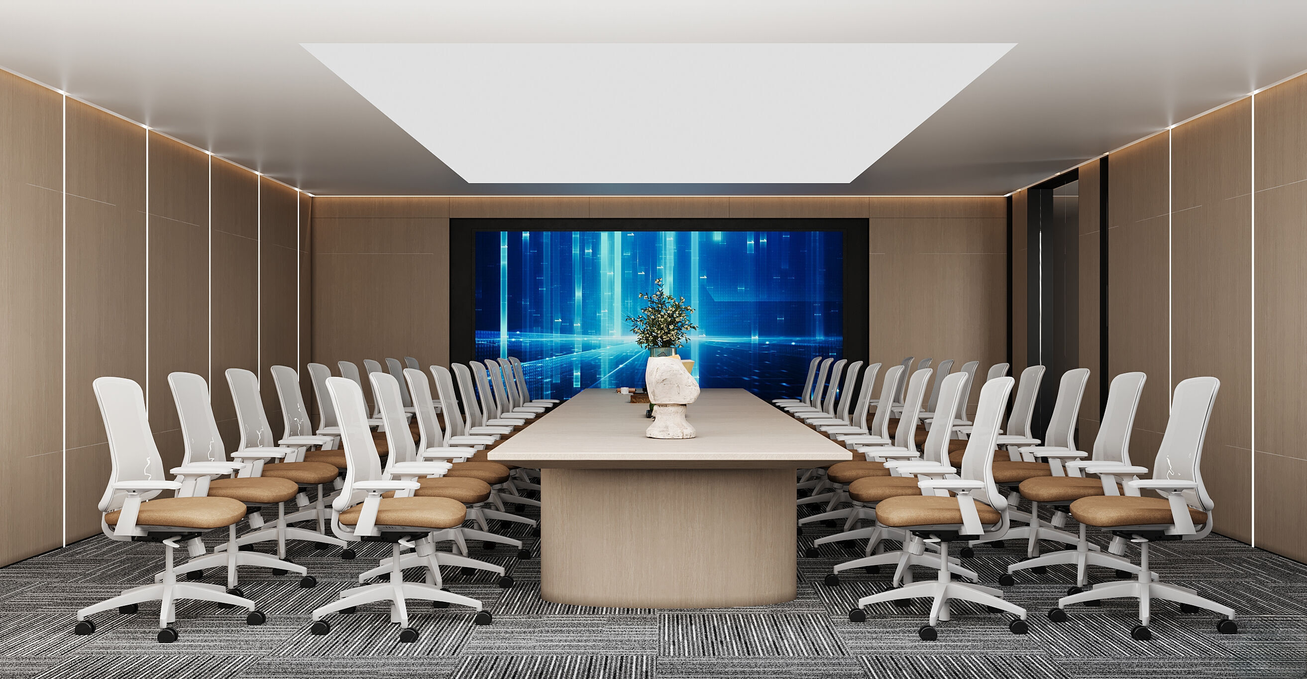  Office  reception lobby interior scene 11 3D model_2