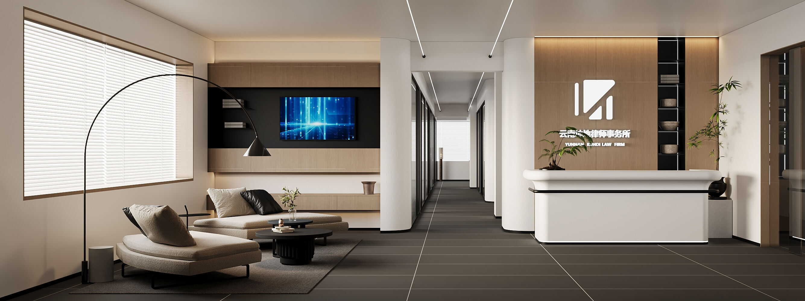  Office  reception lobby interior scene 11 3D model_6